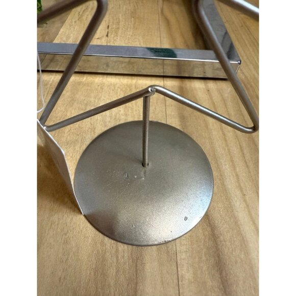 Silver Christmas tree tapered candle holder - Picture 3 of 8
